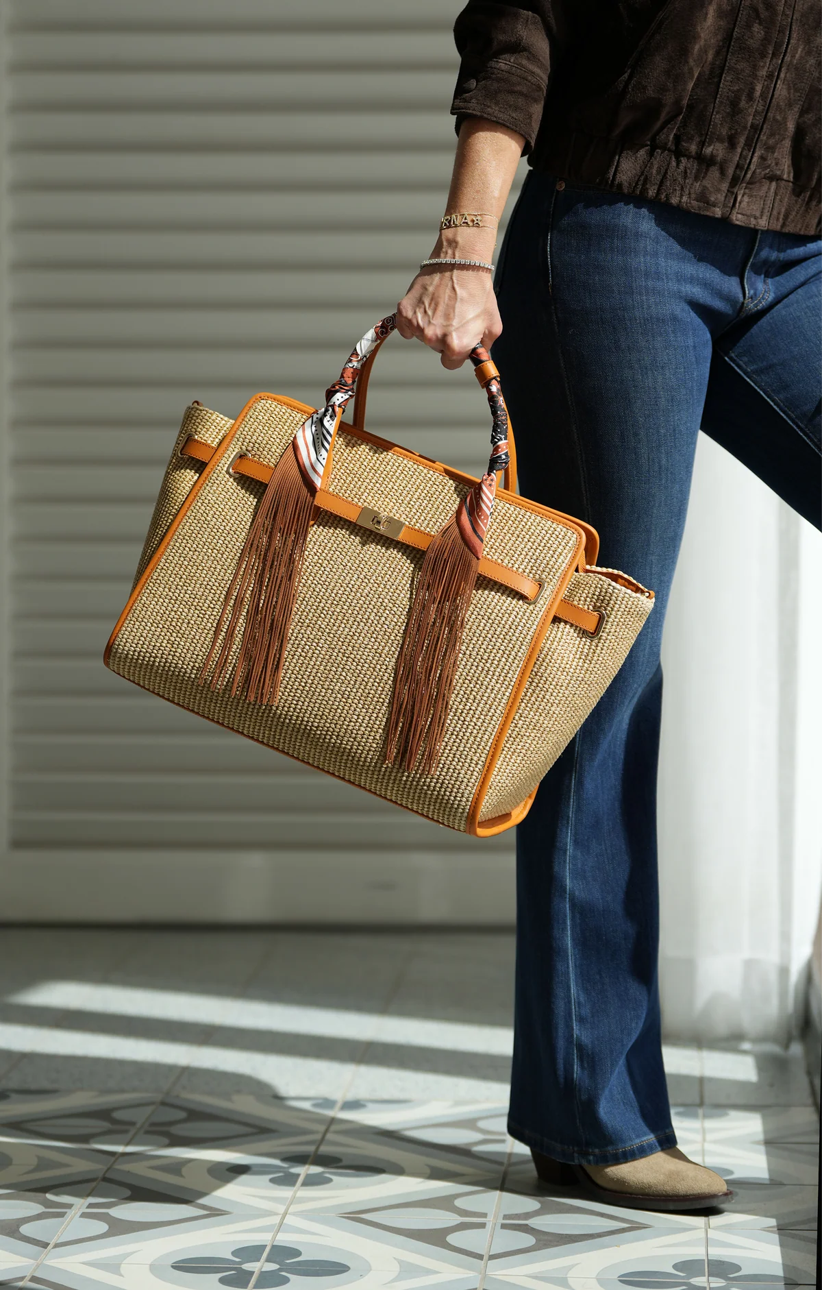Chez La Mer La Provence Bag Medium Camel