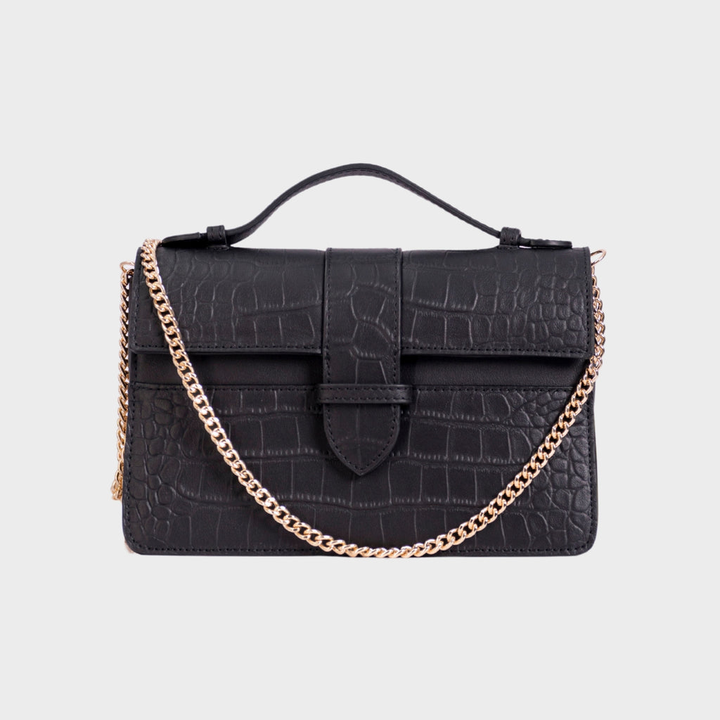 Lille Bag Crocodile Black