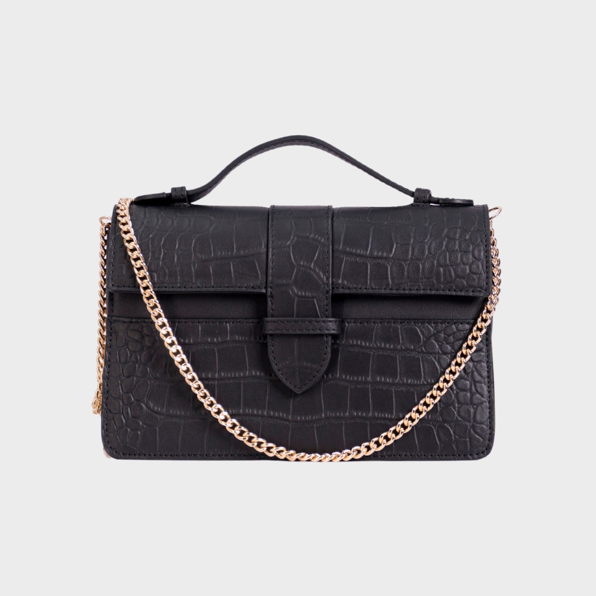 Lille Bag Crocodile Black