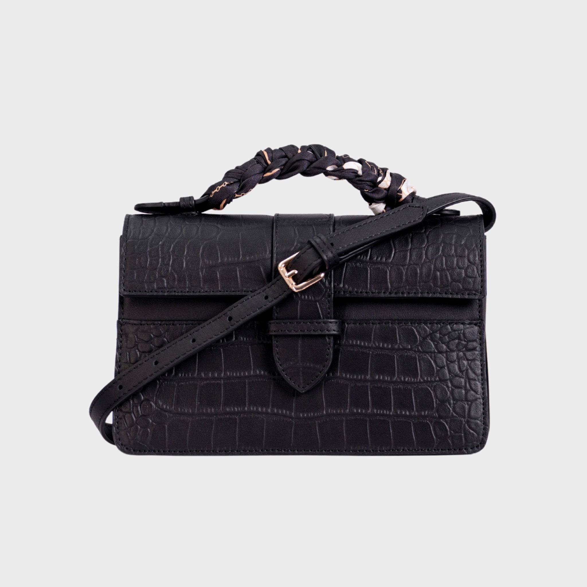 Lille Bag Crocodile Black