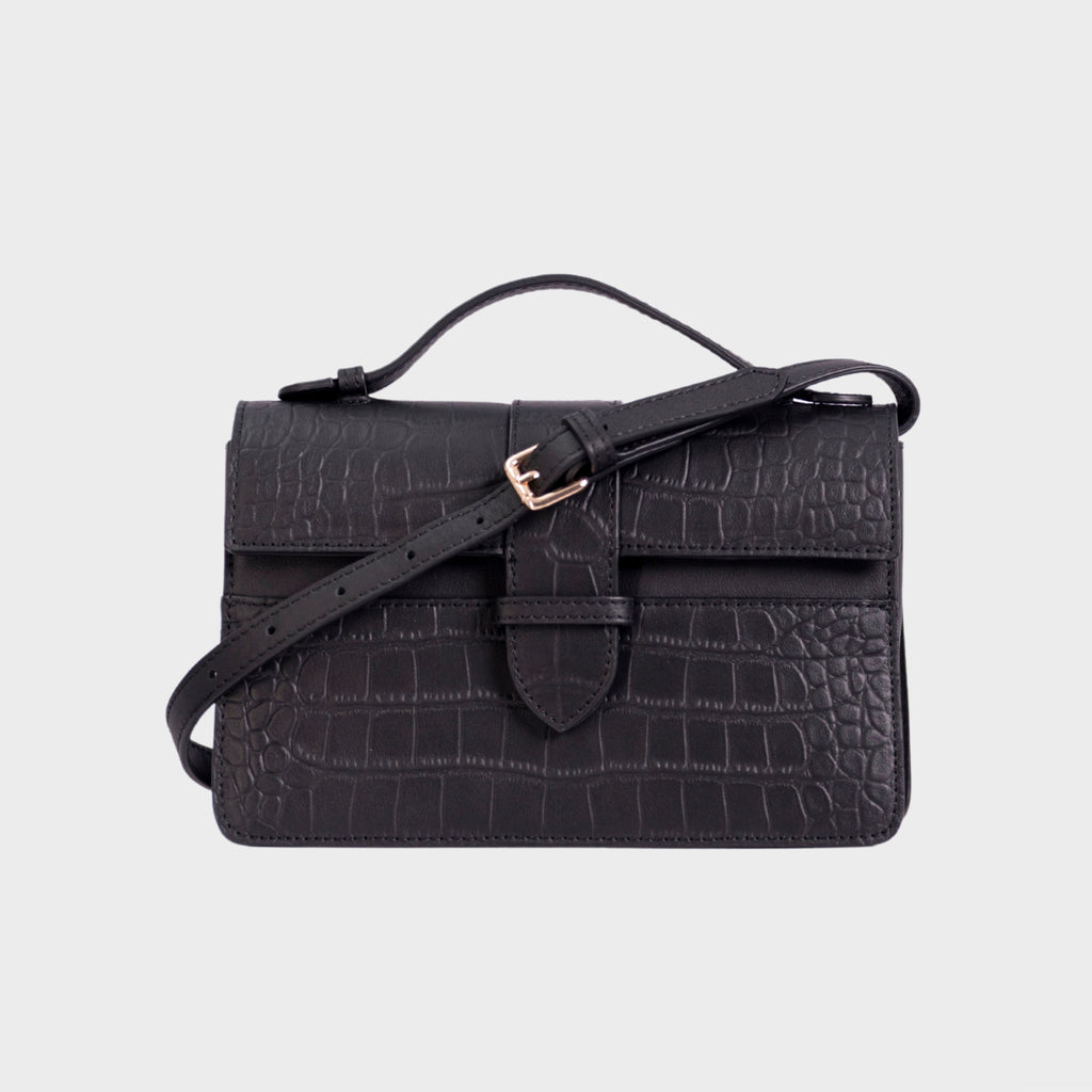 Lille Bag Crocodile Black