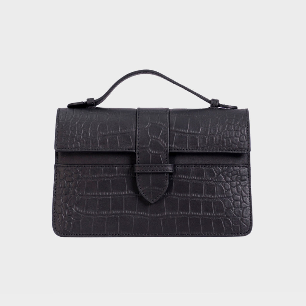 Lille Bag Crocodile Black