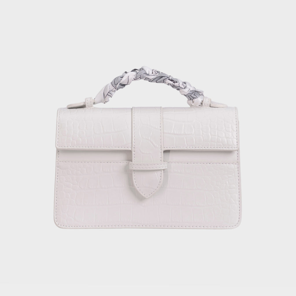 Lille Bag Crocodile White