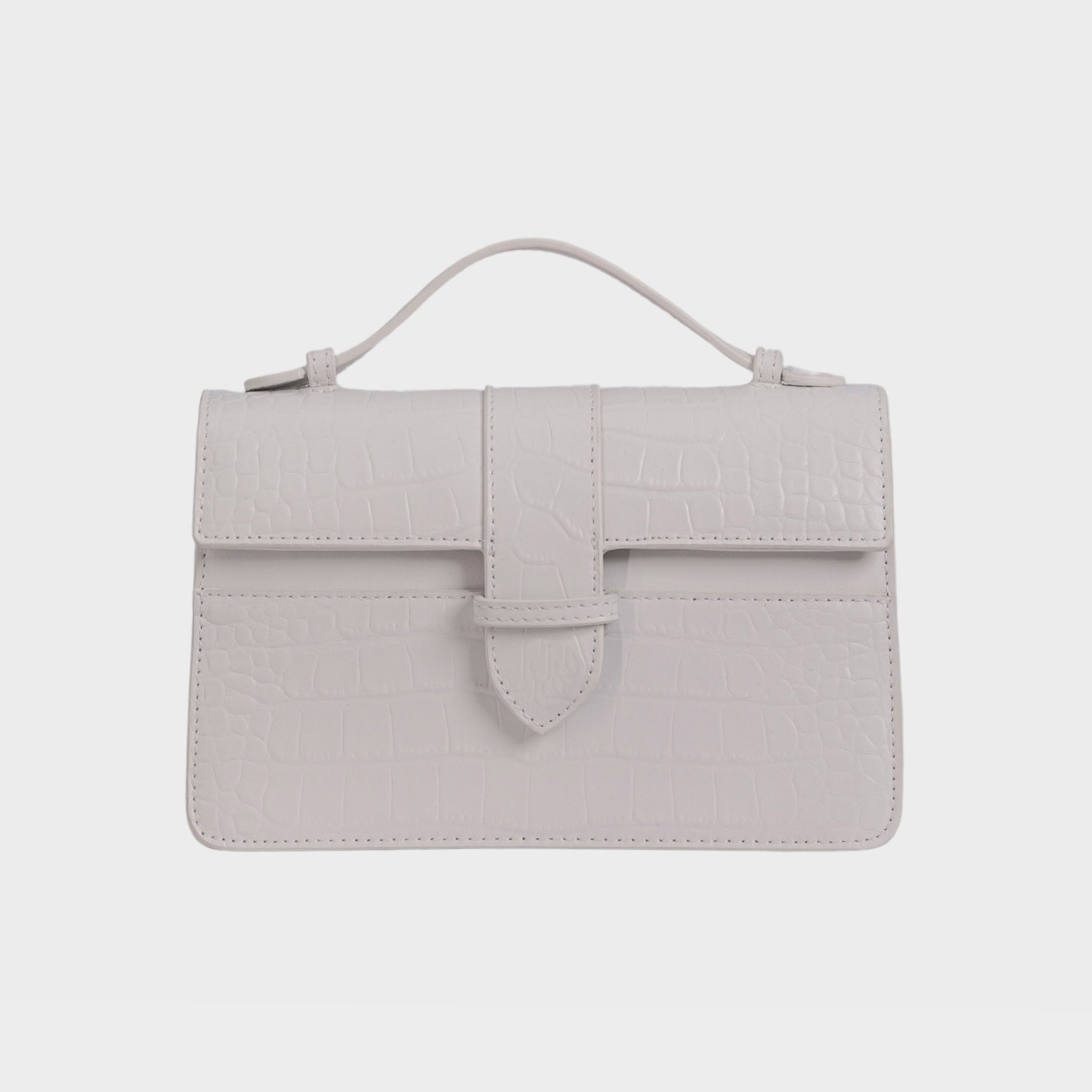 Lille Bag Crocodile White