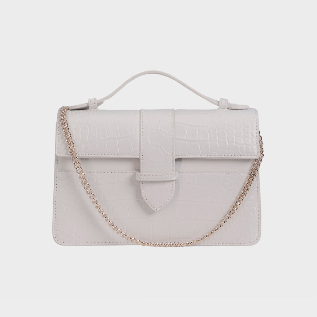 Lille Bag Crocodile White