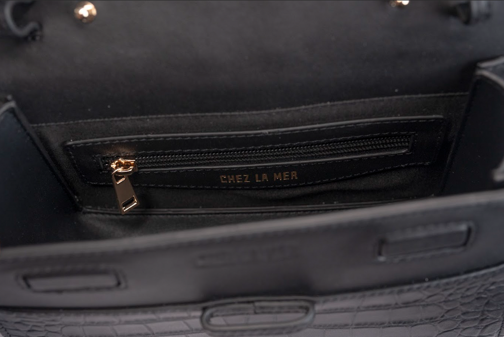 Lille Bag Crocodile Black