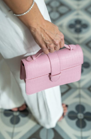 Lille Bag Crocodile Pink