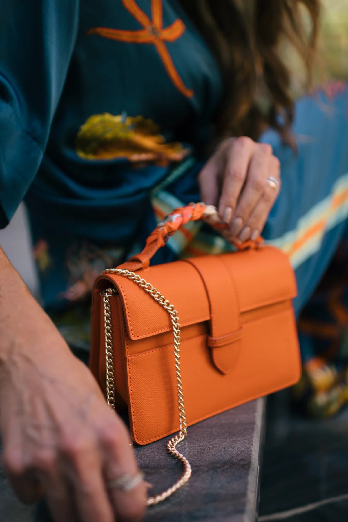 Lille Bag Orange Epsom Leather