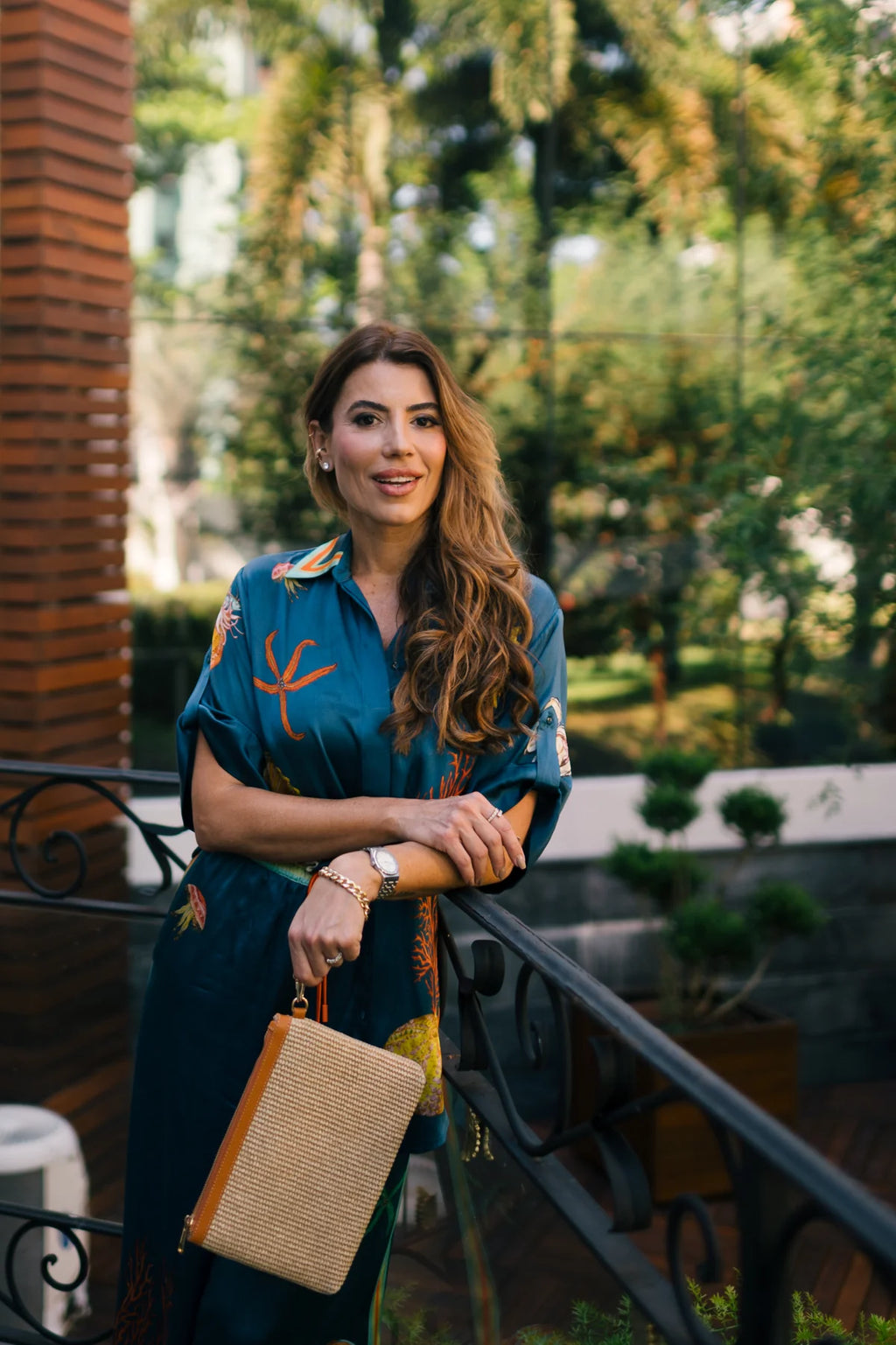 Chez La Mer La Provence Clutch Camel