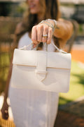 Chez La Mer Lille Bag White Epsom leather
