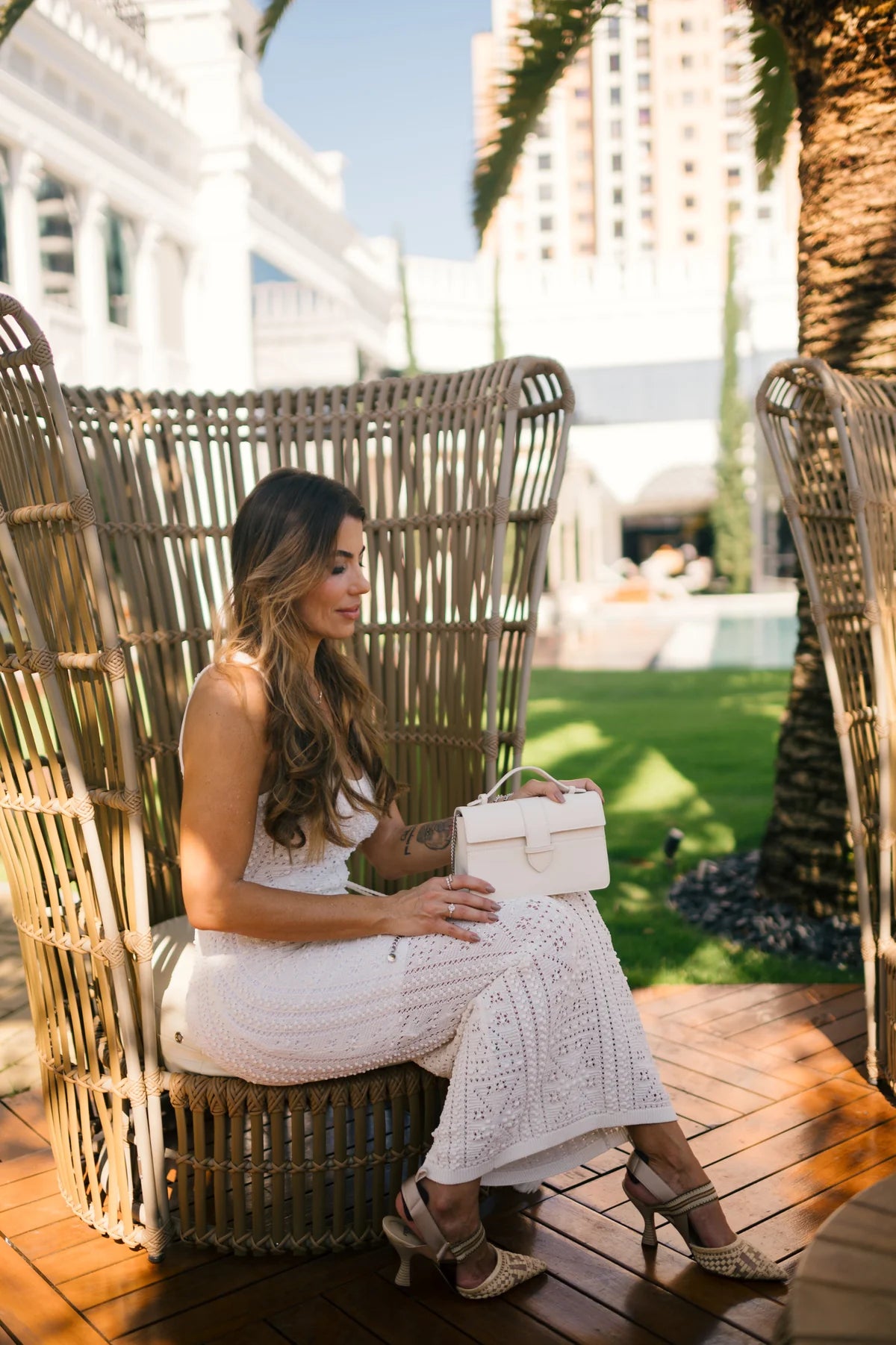 Lille Bag White Epsom leather