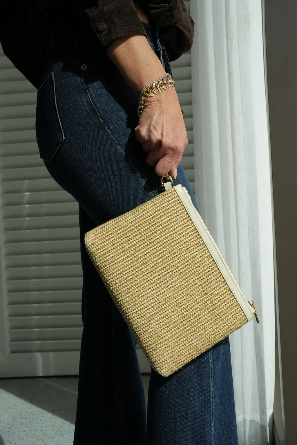 Chez La Mer La Provence Clutch Off White