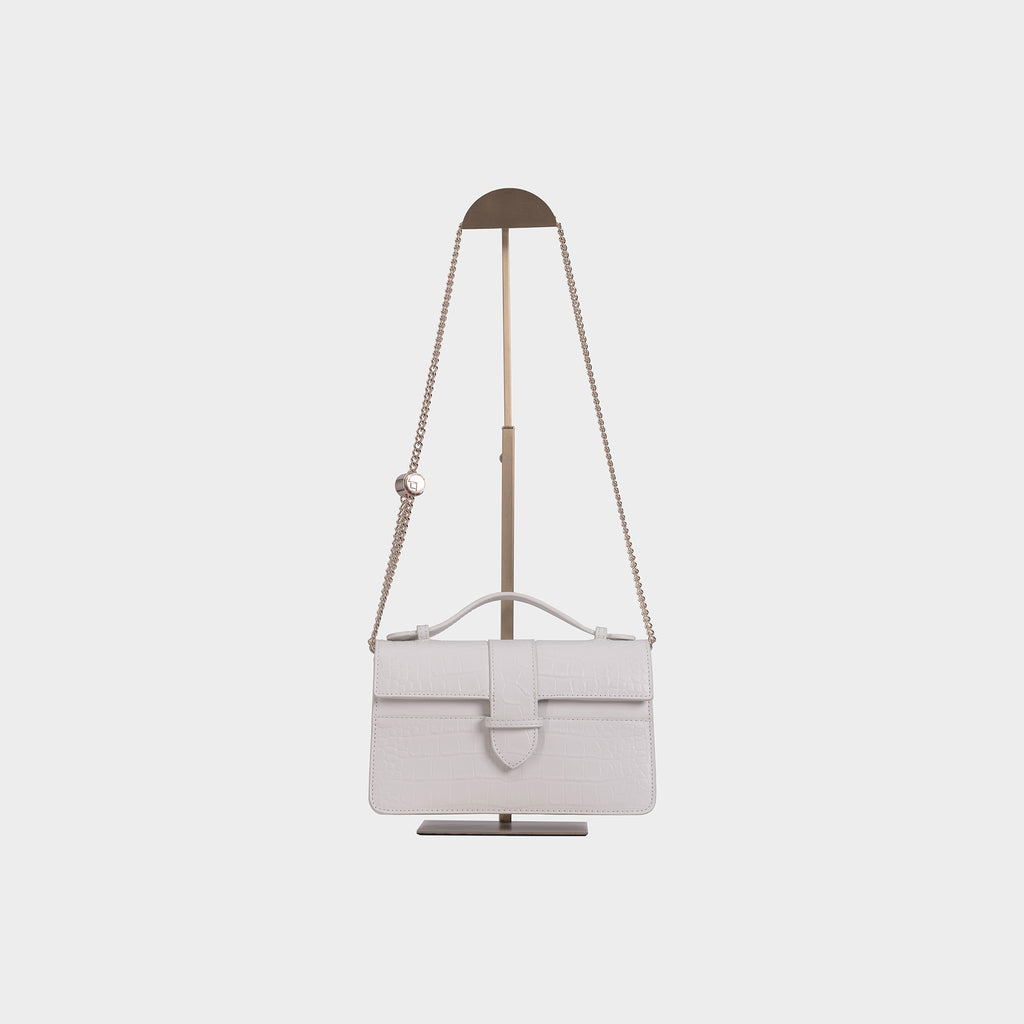 Lille Bag Crocodile White