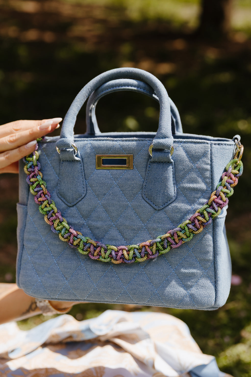 Chez La Mer Saint Tropez mini Bag in Light Denim