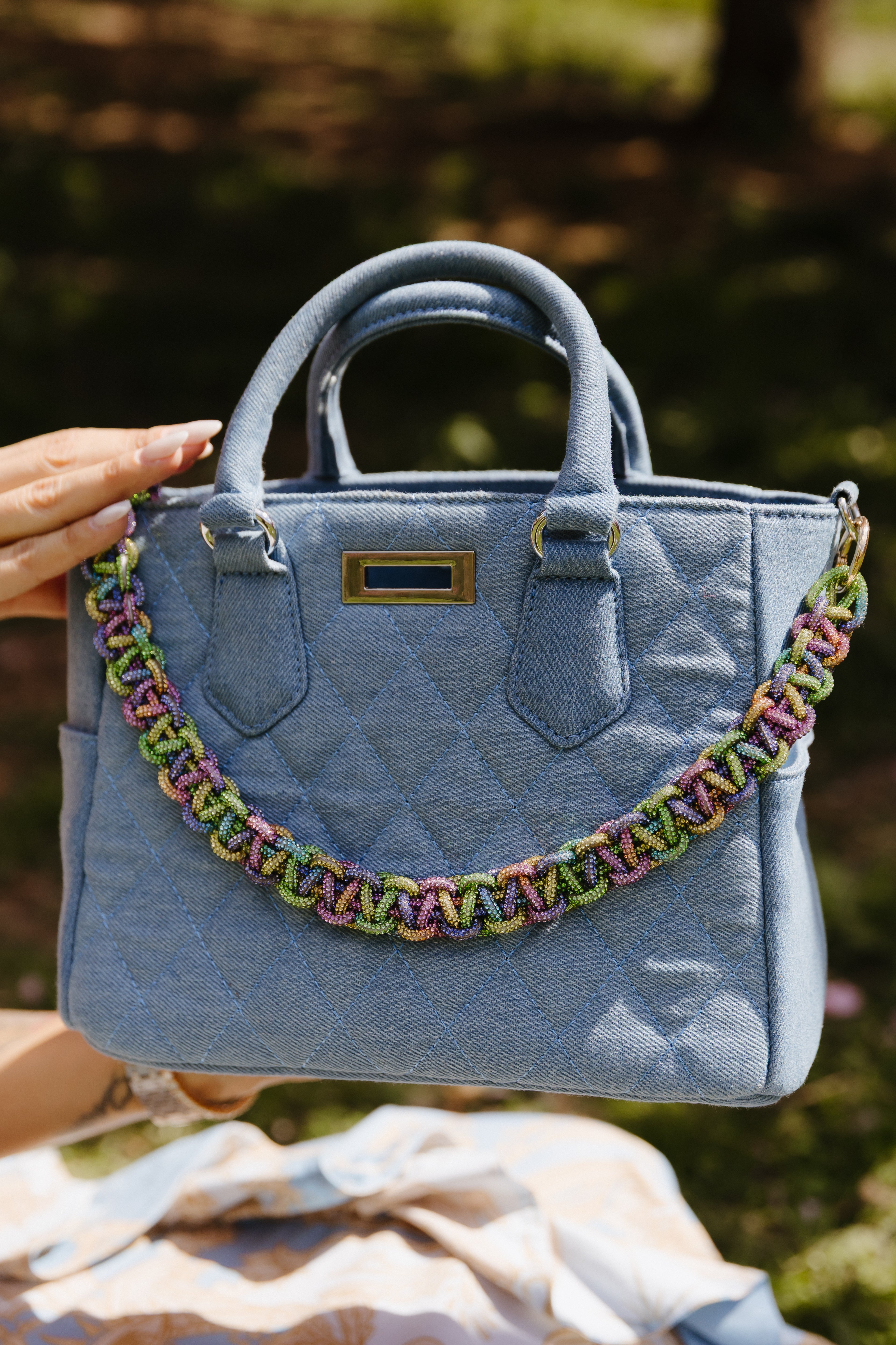 Mini Saint Tropez Bag in Light Denim