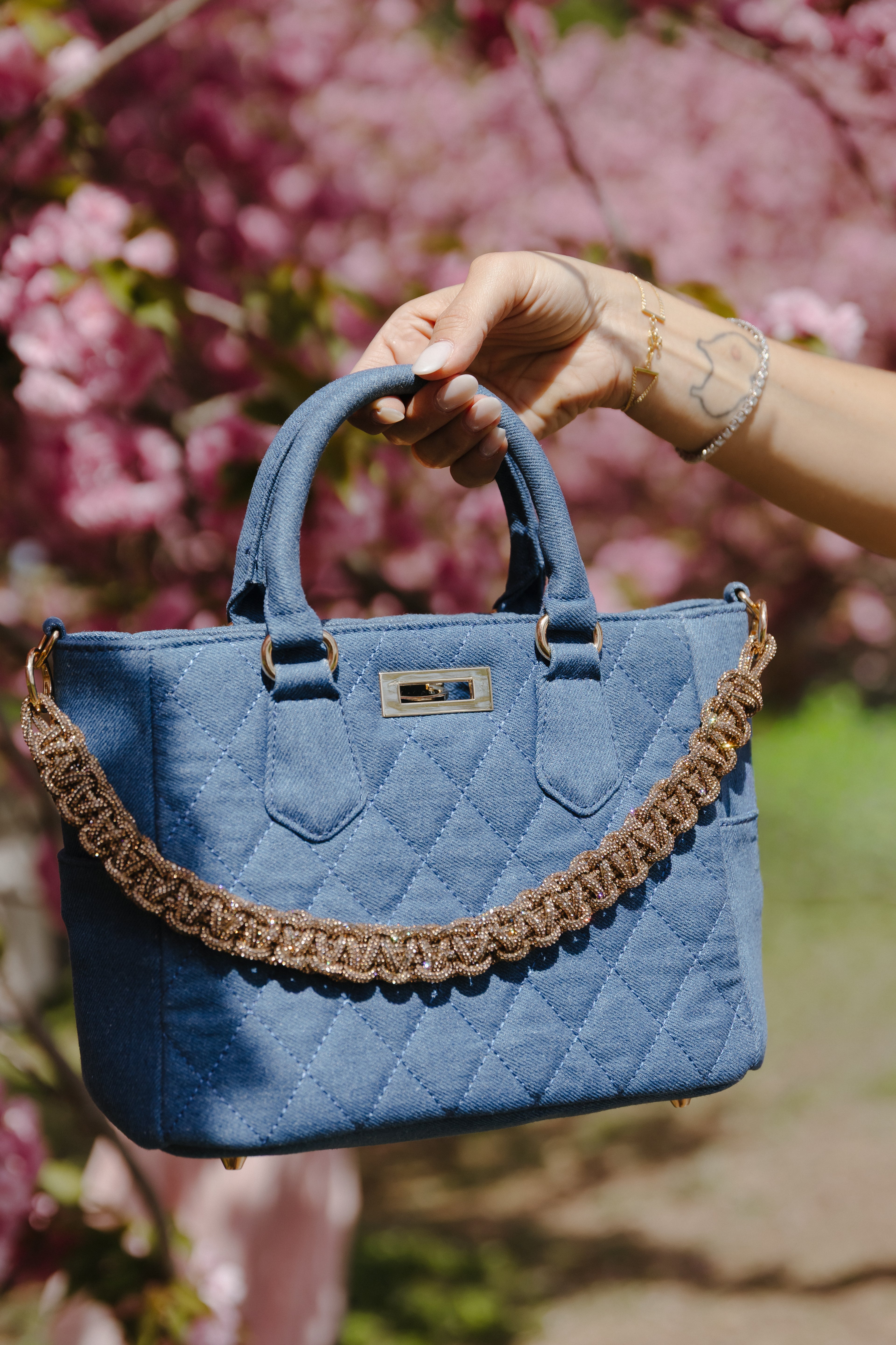 Mini Saint Tropez Bag in Dark Denim