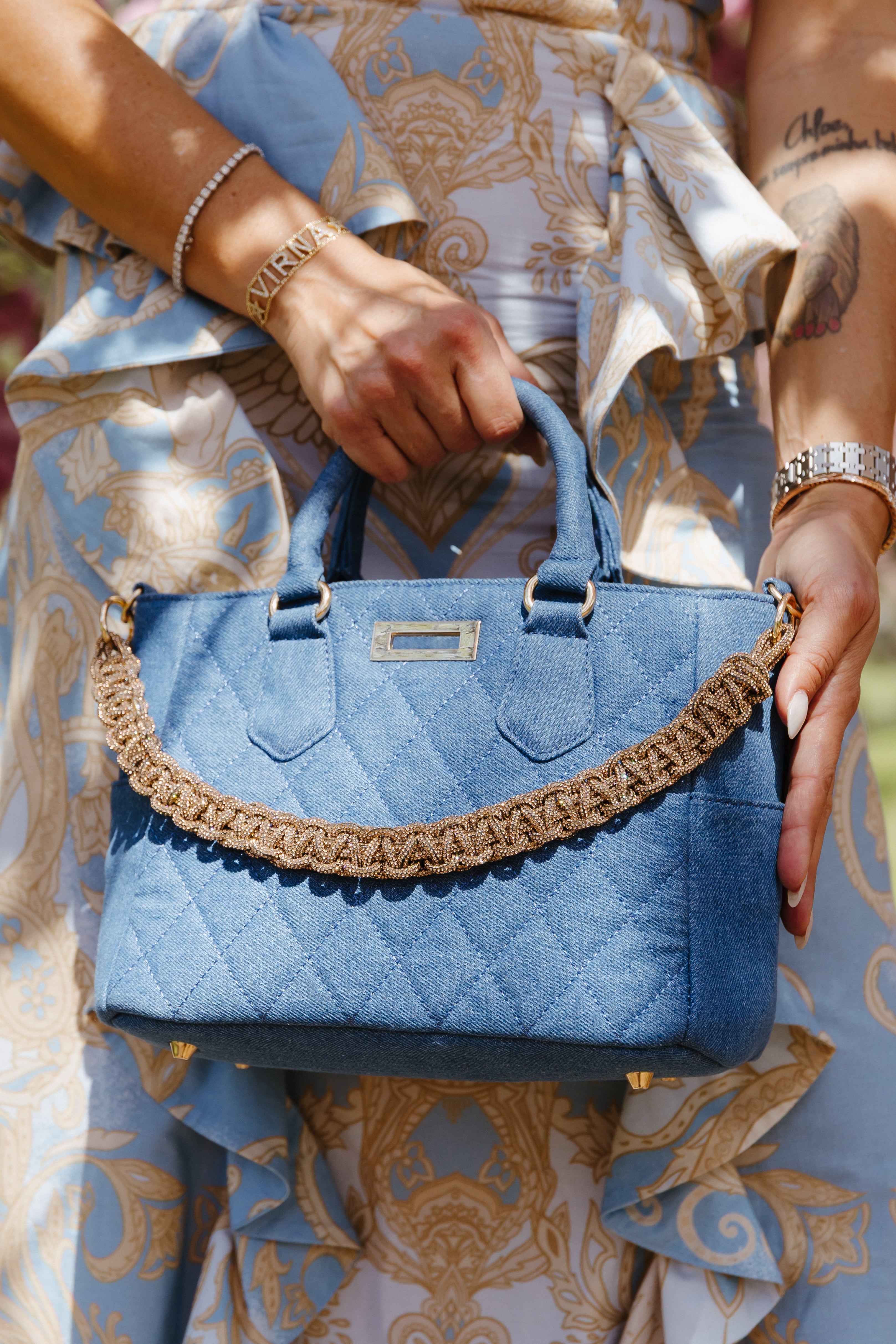 Mini Saint Tropez Bag in Dark Denim