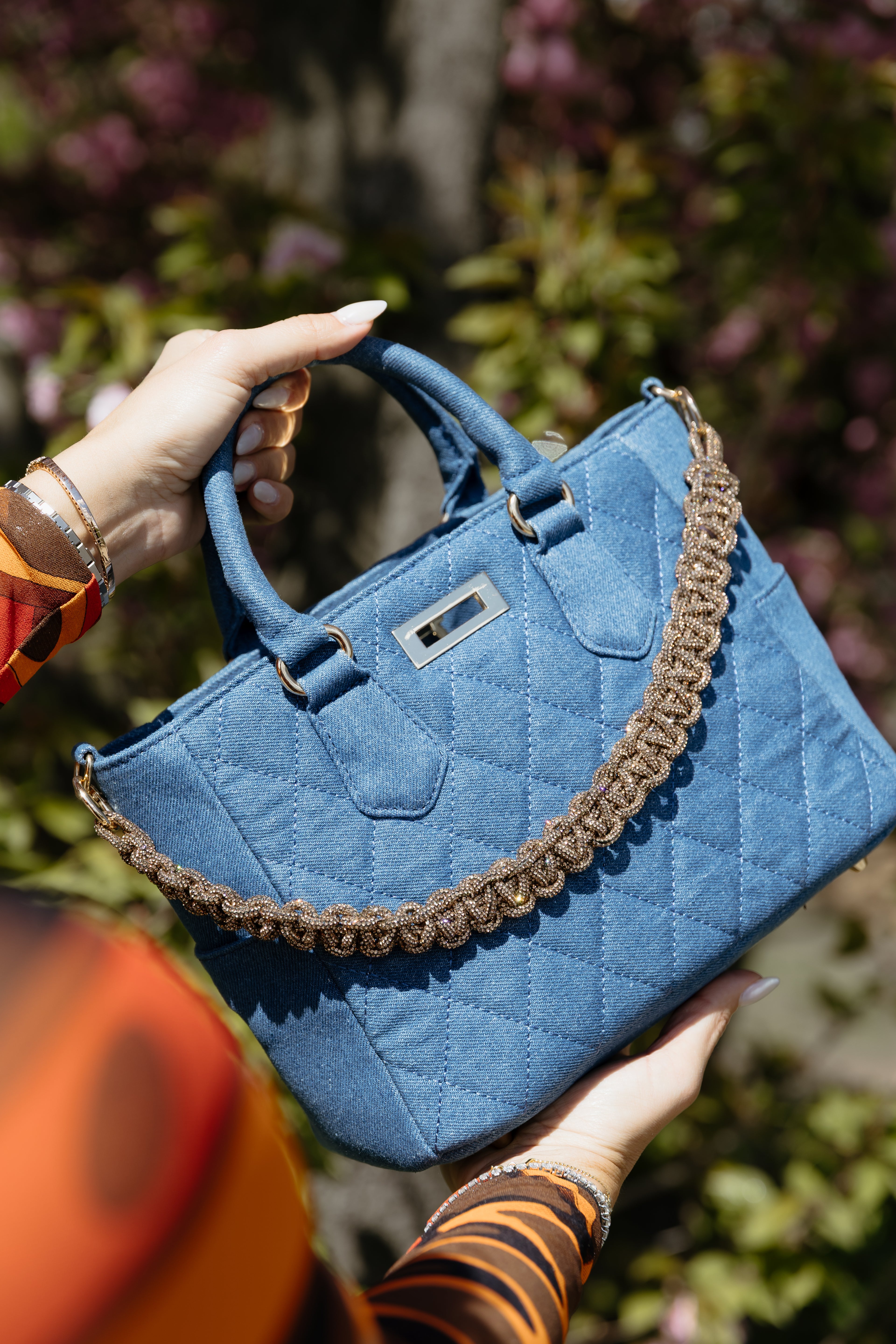 Mini Saint Tropez Bag in Dark Denim
