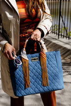 Chez La Mer Saint Tropez medium Bag in Dark Denim