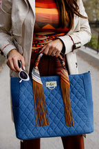 Chez La Mer Saint Tropez medium Bag in Dark Denim