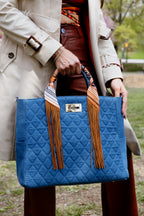 Chez La Mer Saint Tropez medium Bag in Dark Denim