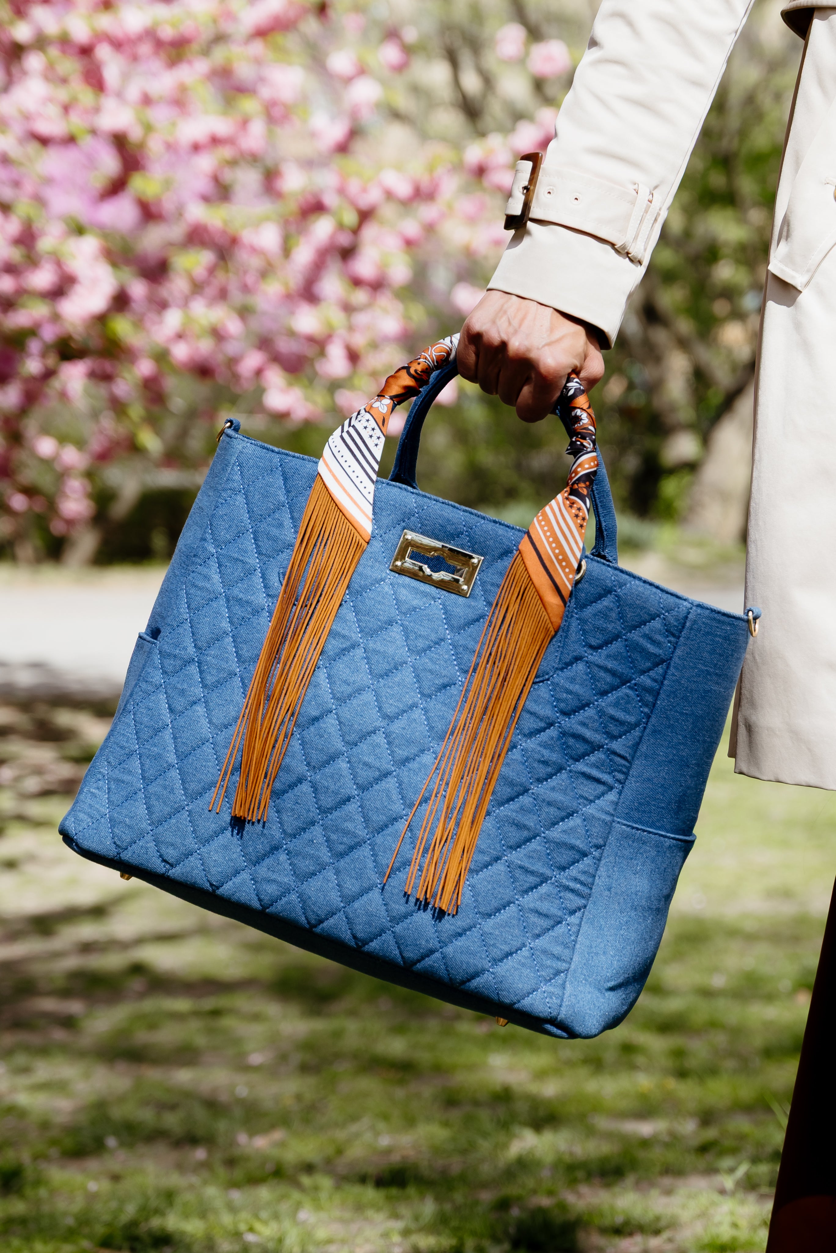 Medium Saint Tropez Bag in Dark Denim
