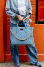 Chez La Mer Saint Tropez medium Bag in Light Denim