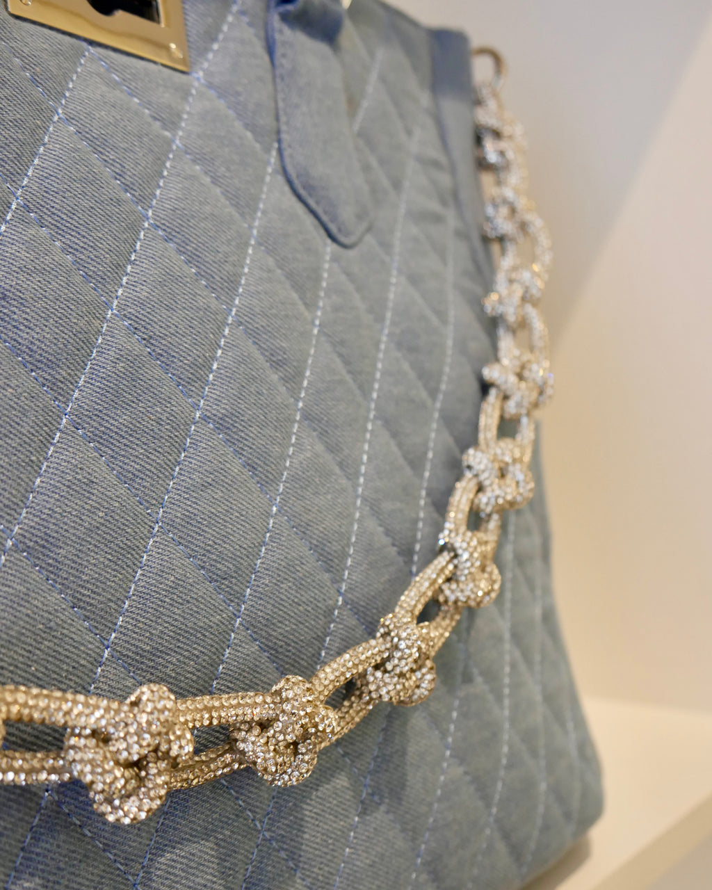 Chez La Mer Saint Tropez medium Bag in Light Denim