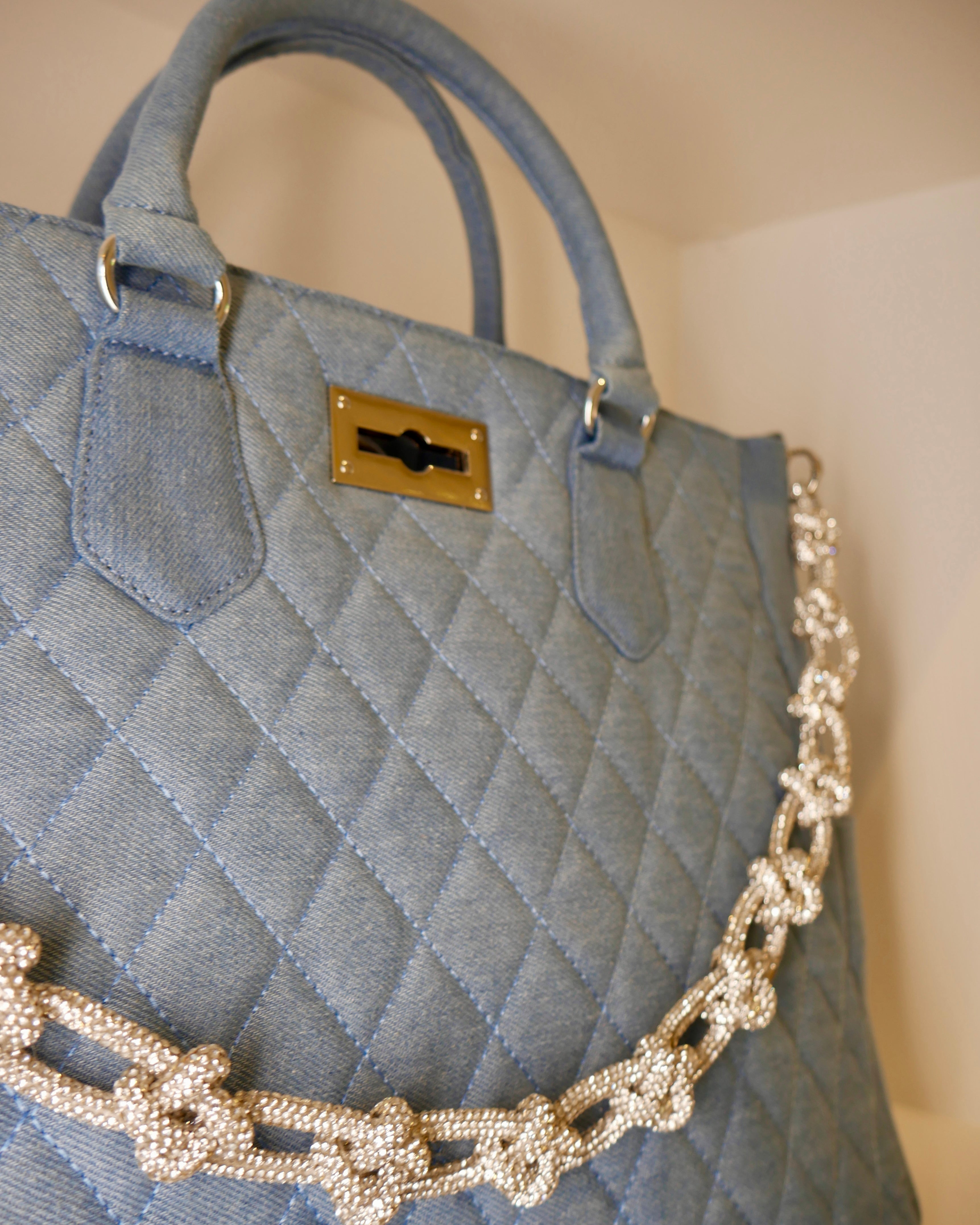 Medium Saint Tropez Bag in Light Denim