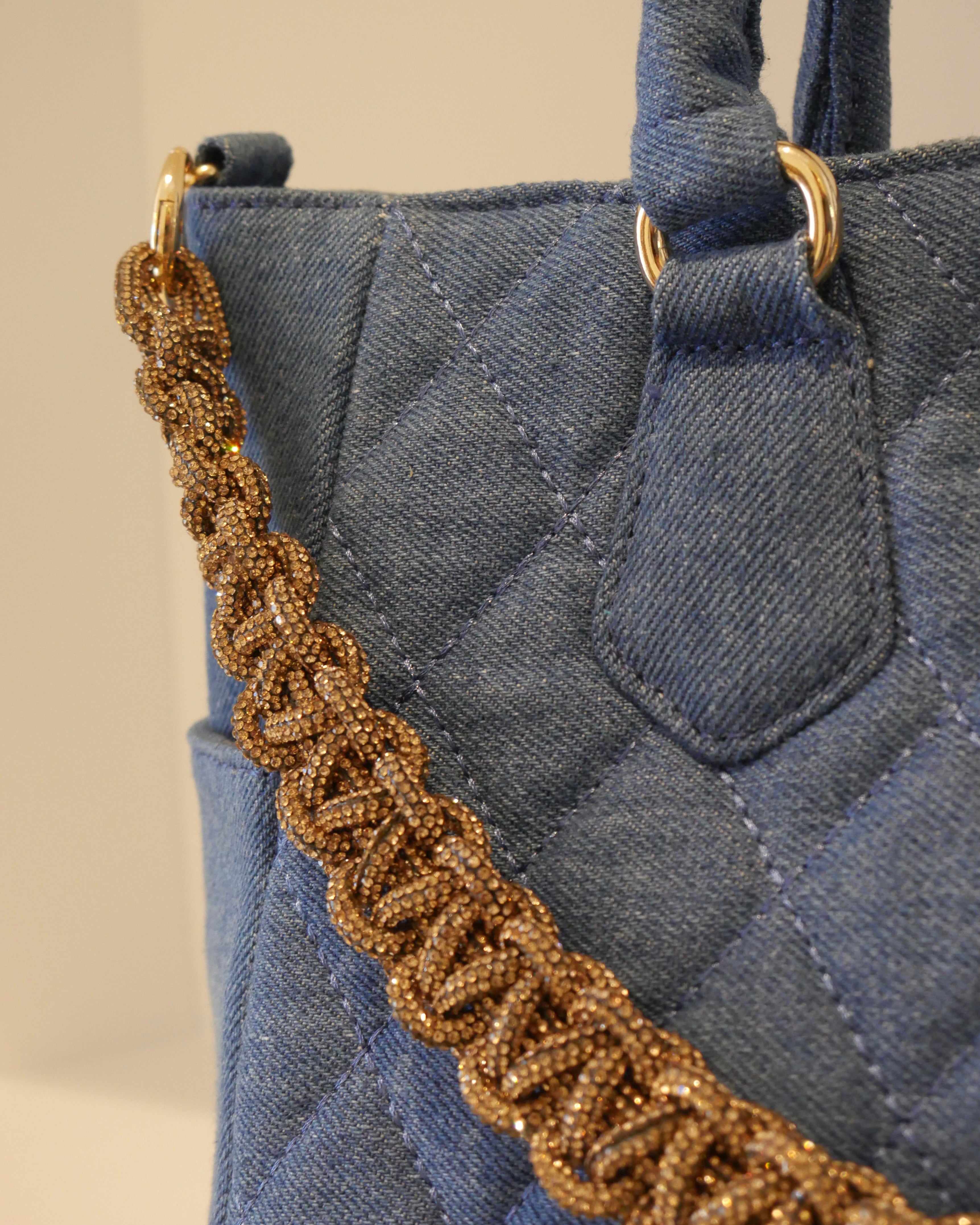 Mini Saint Tropez Bag in Dark Denim