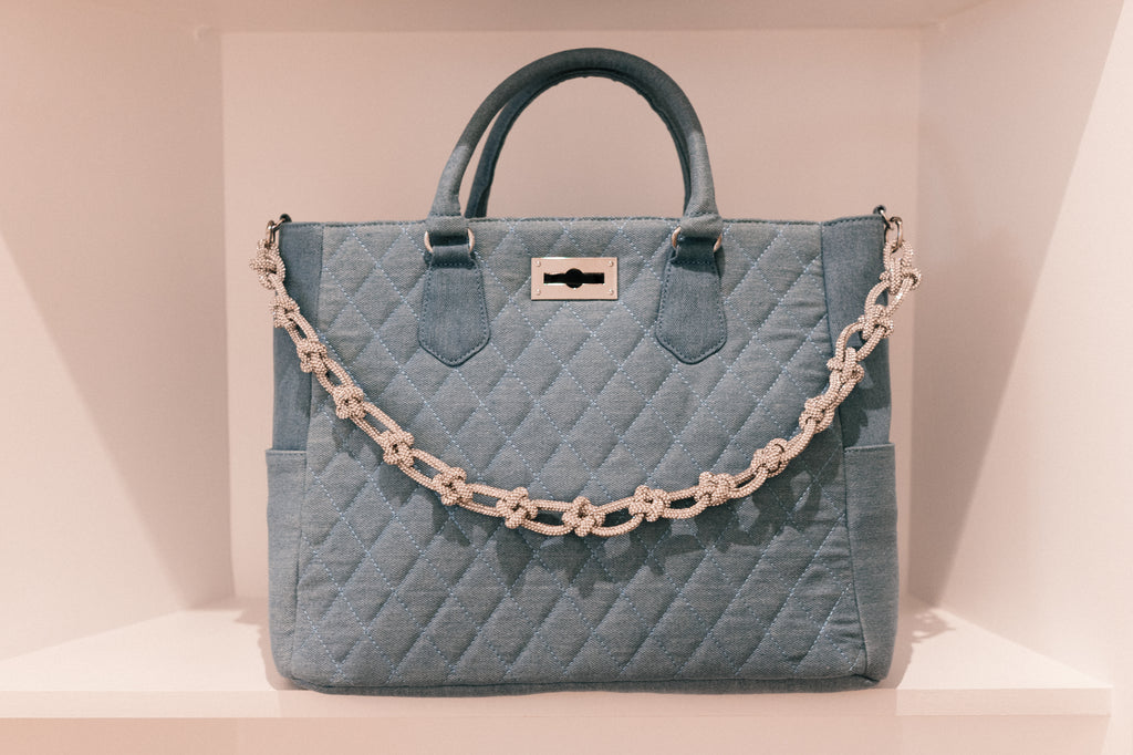 Chez La Mer Saint Tropez medium Bag in Light Denim