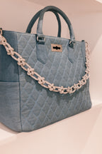 Chez La Mer Saint Tropez medium Bag in Light Denim