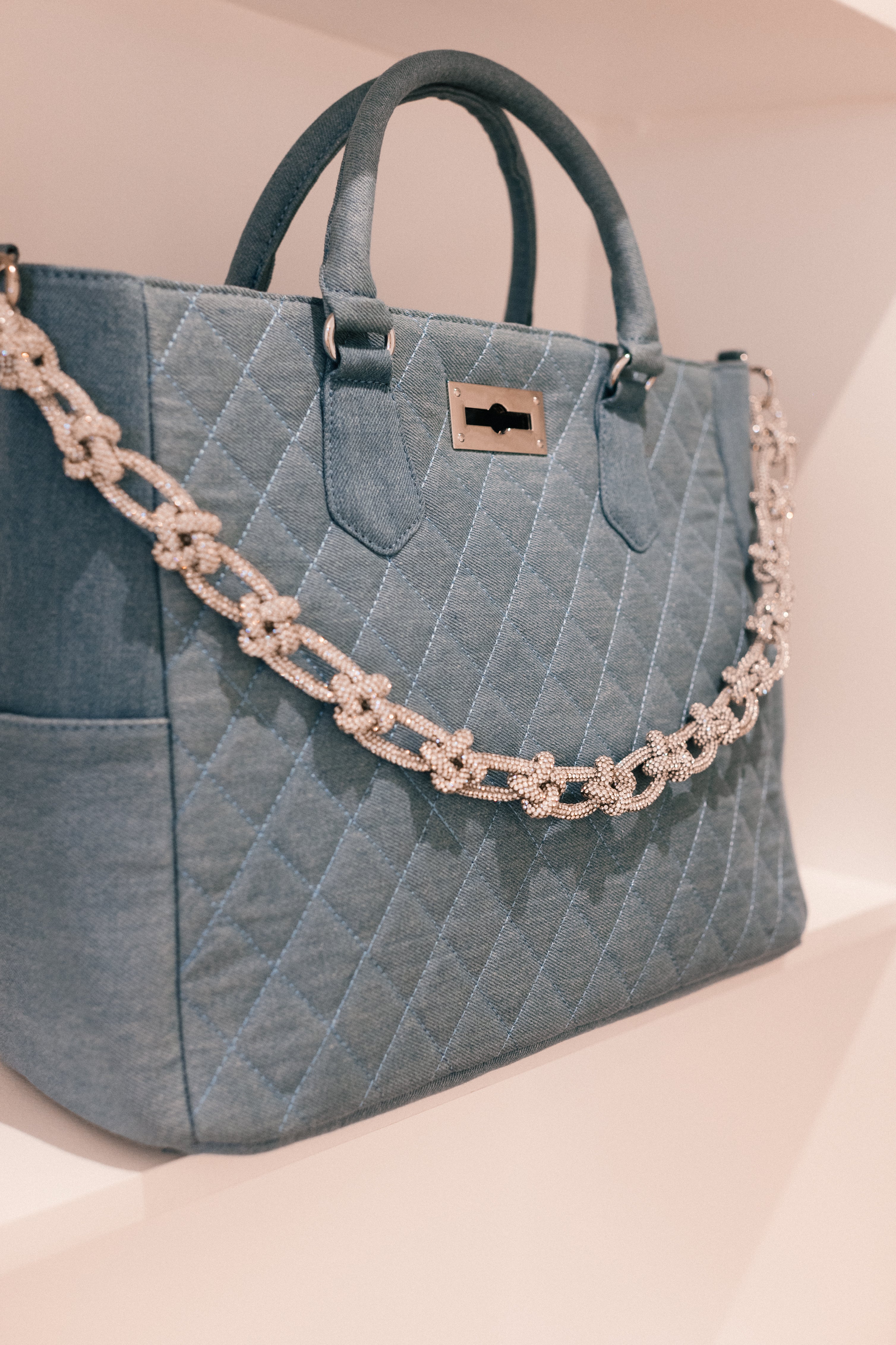 Medium Saint Tropez Bag in Light Denim